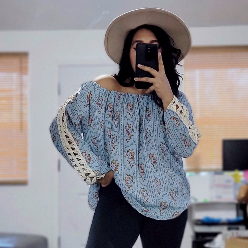 LOVE STORY OFF SHOULDER TUNIC TOP